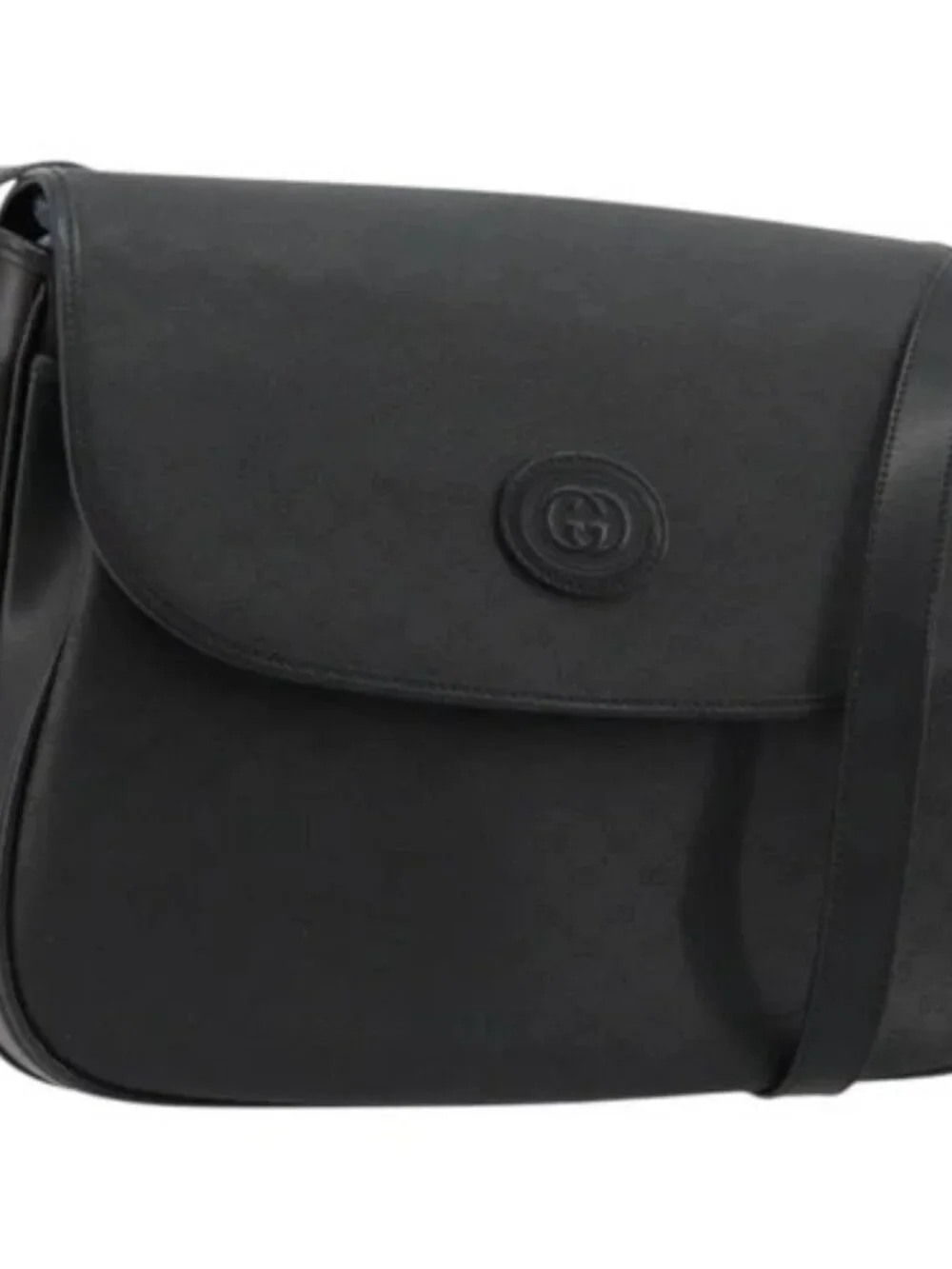 GUCCI Micro GG Supreme Shoulder Bag PVC Black Gold 001 256 1044 Auth 180209